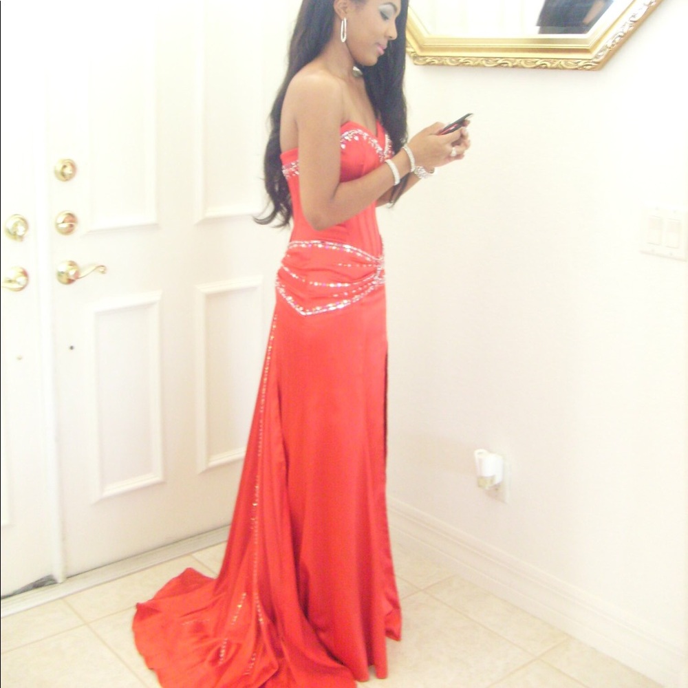 Red Corset Prom Dress